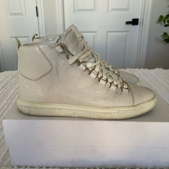 Balenciaga Pelle S Gomm Arena white blanc sneakers size 38